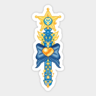 Magical Girl Staff Pixel Art Sticker